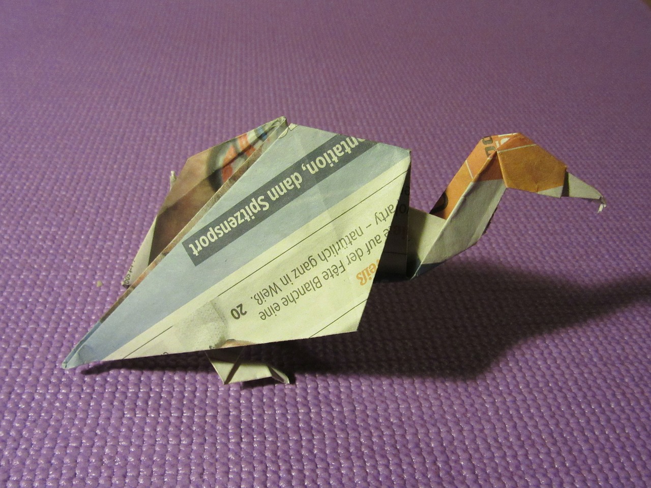 origami vulture paper free photo