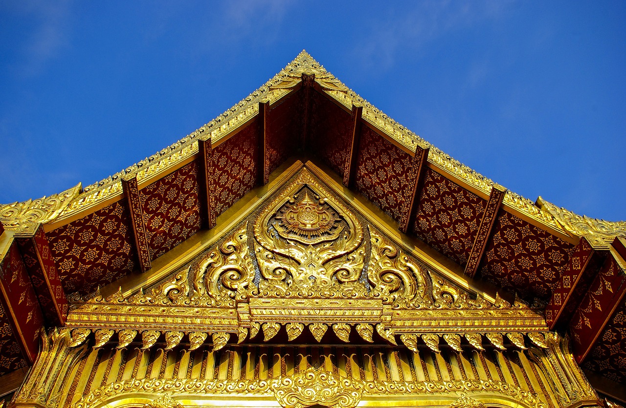 ornate thai pavilion gable  olbrich  botanical free photo