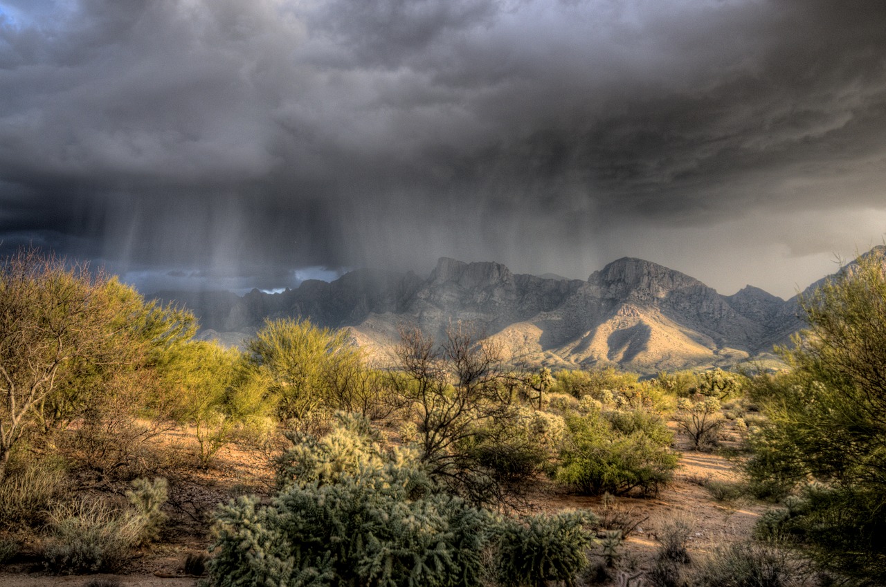 oro valley mountains rain free photo