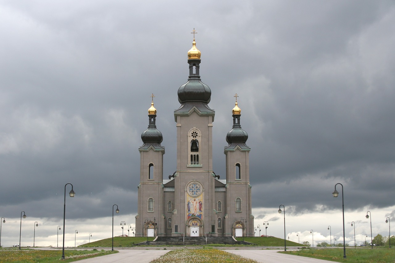 orthodox church clouds free photo