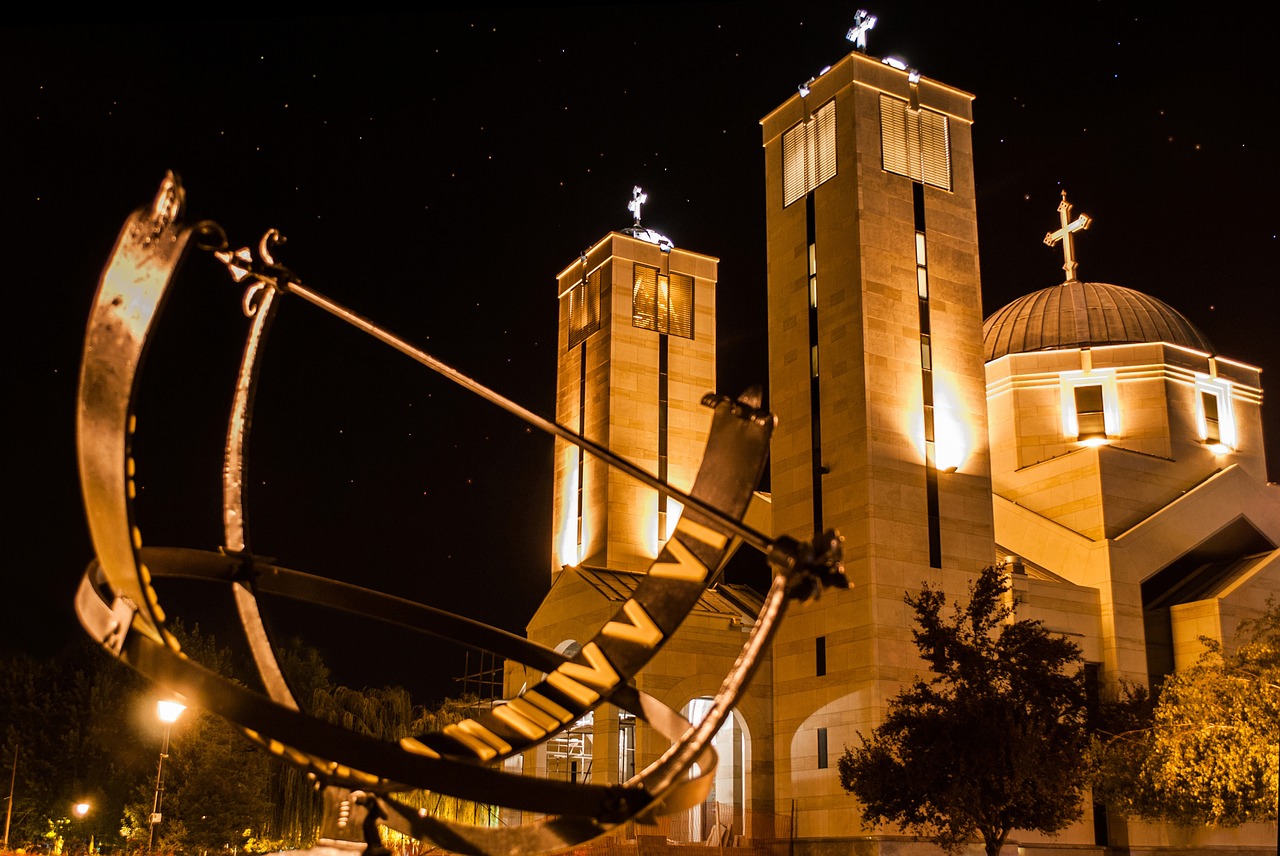 orthodox church night church free photo