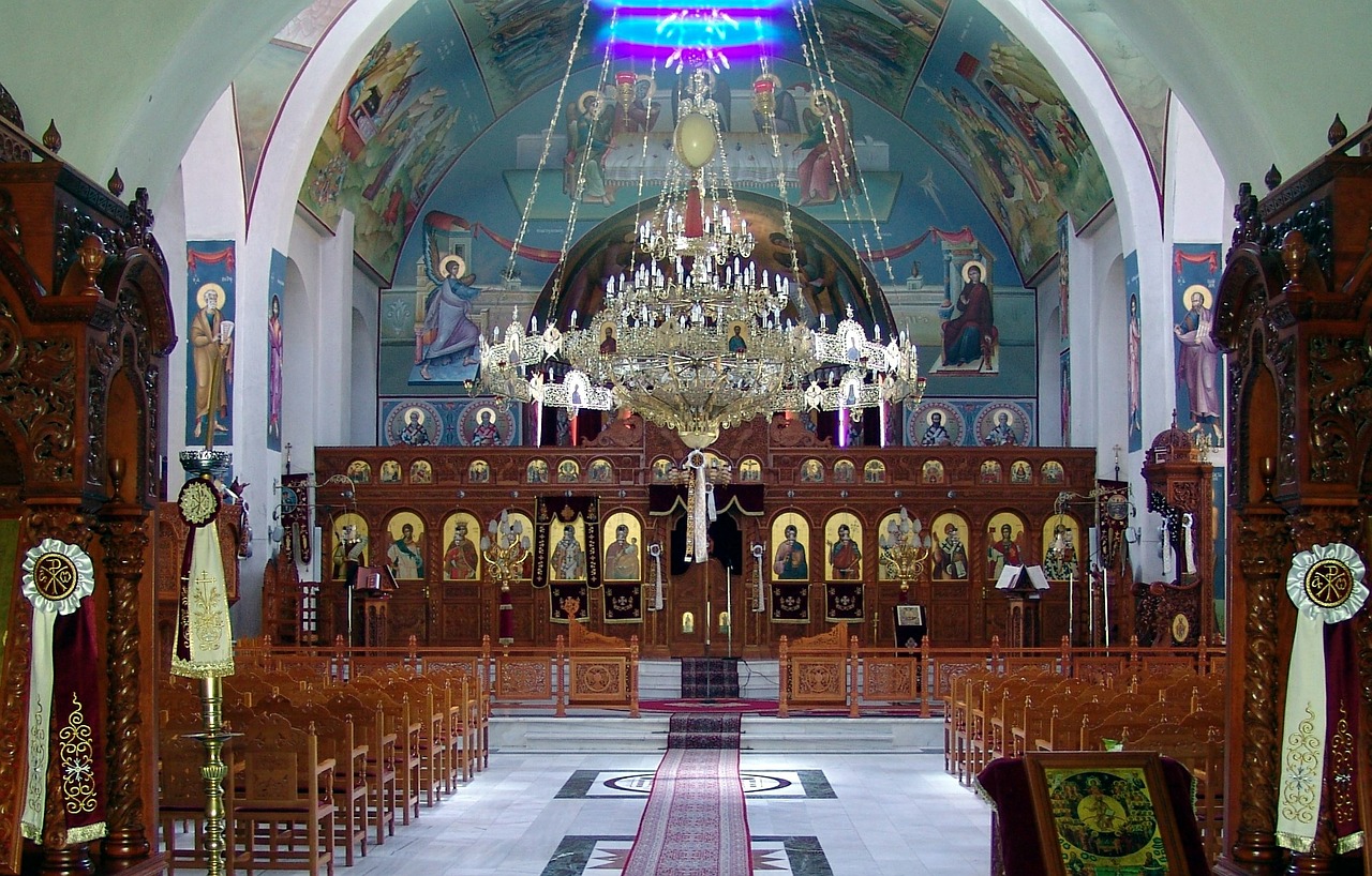 orthodox church interior religion free photo