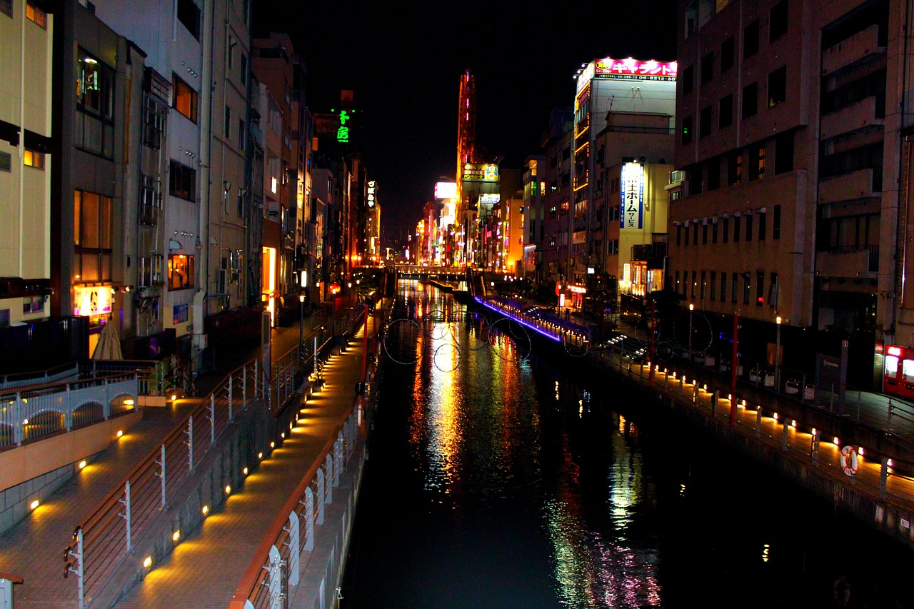 osaka river japan free photo