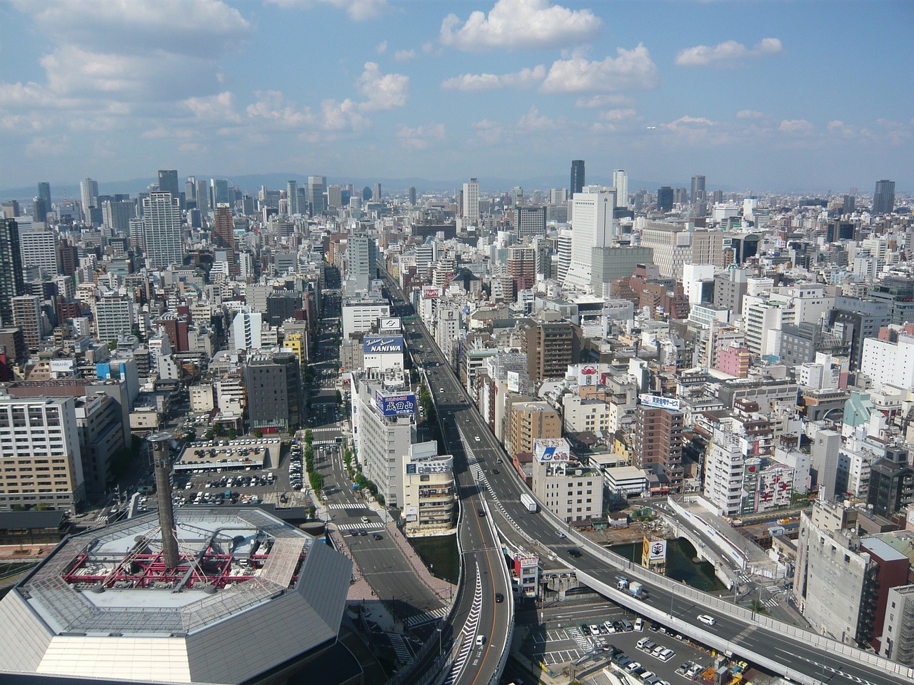 osaka skyline cityscape free photo