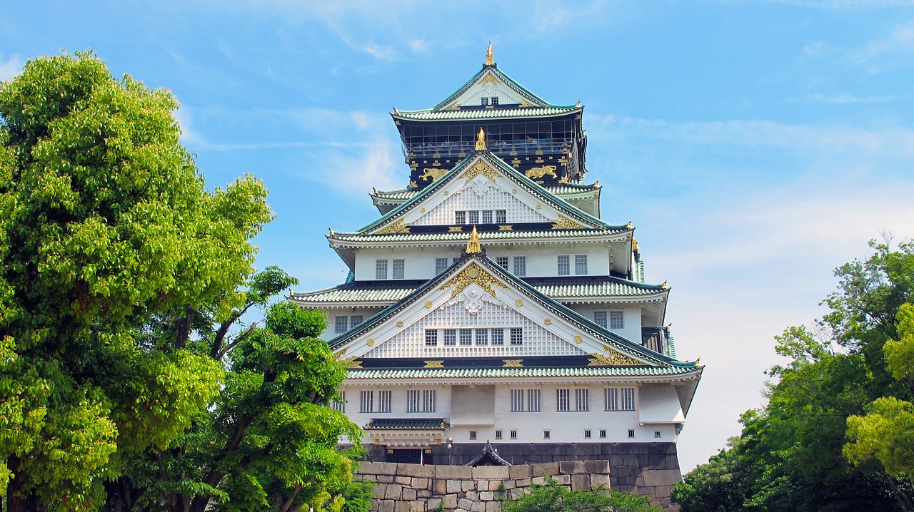 osaka castle japan five free photo