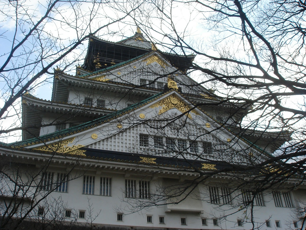 osaka castle castle wood free photo