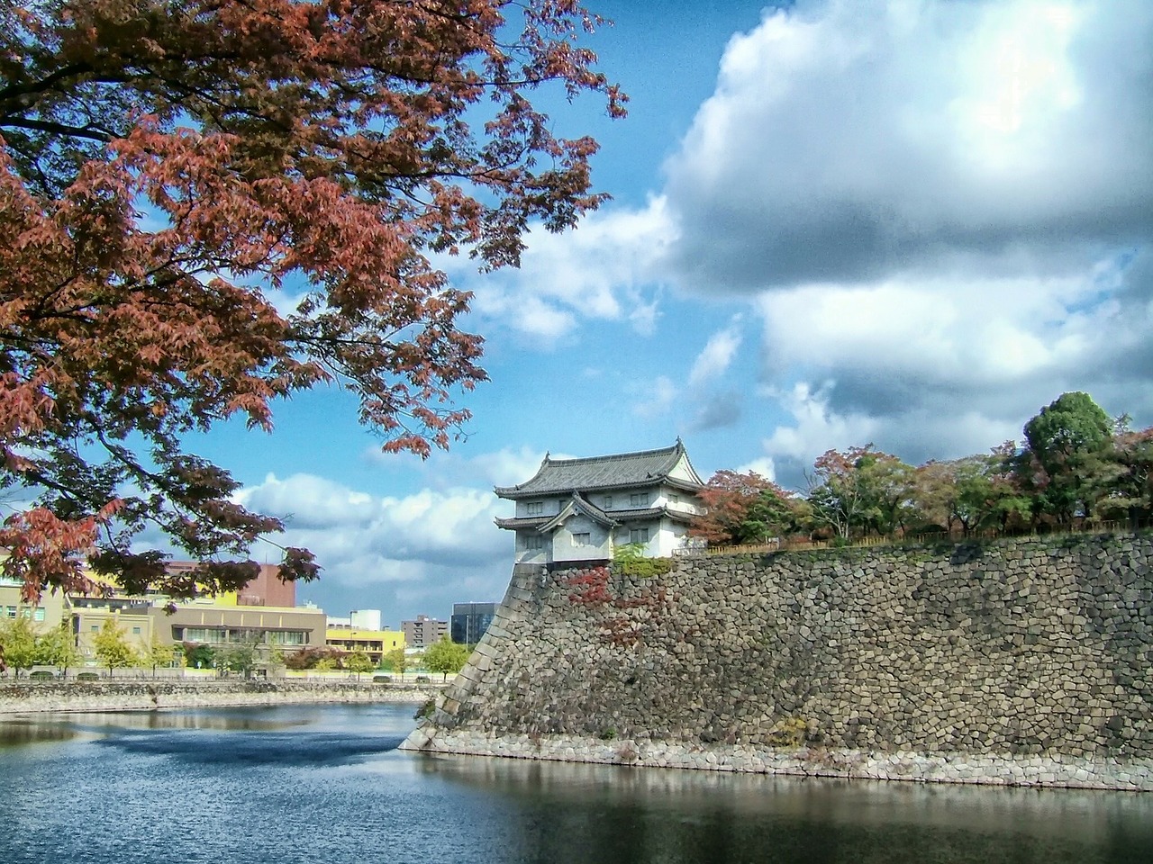 osaka castle japan landmark free photo