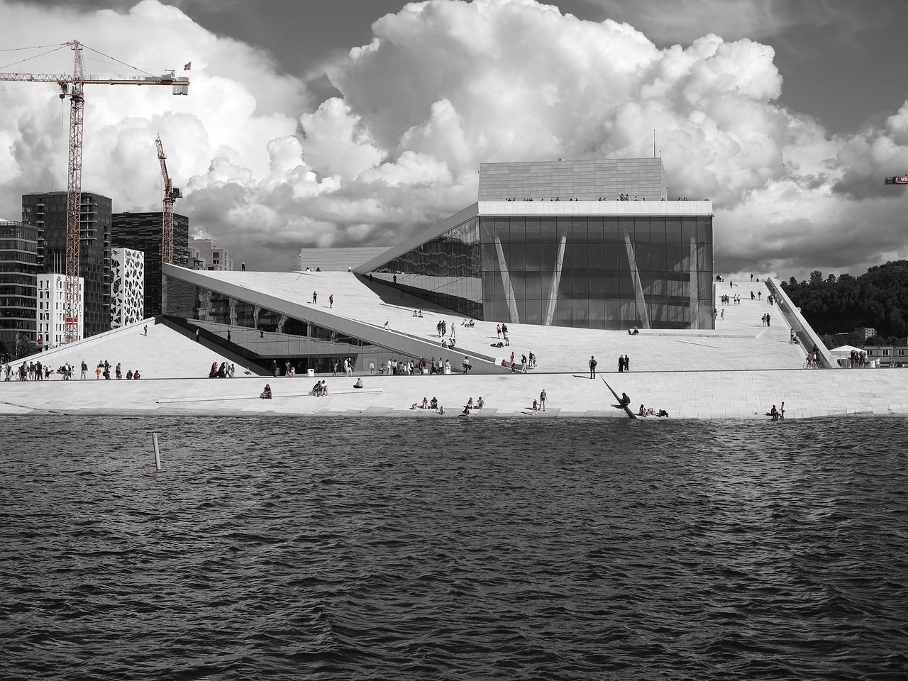 oslo opera city free photo