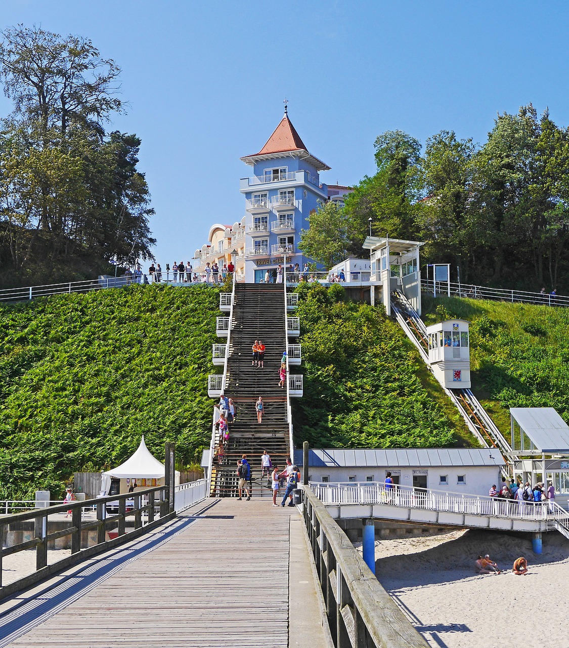 ostseebad sellin rügen island free stairs to the pier free photo