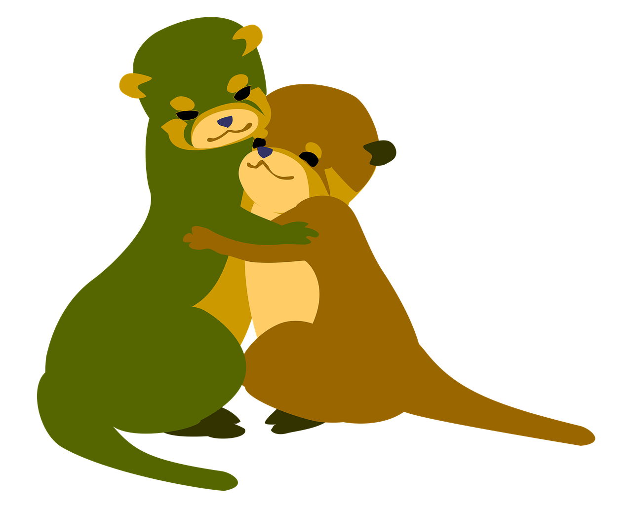 otter  hugs  love free photo