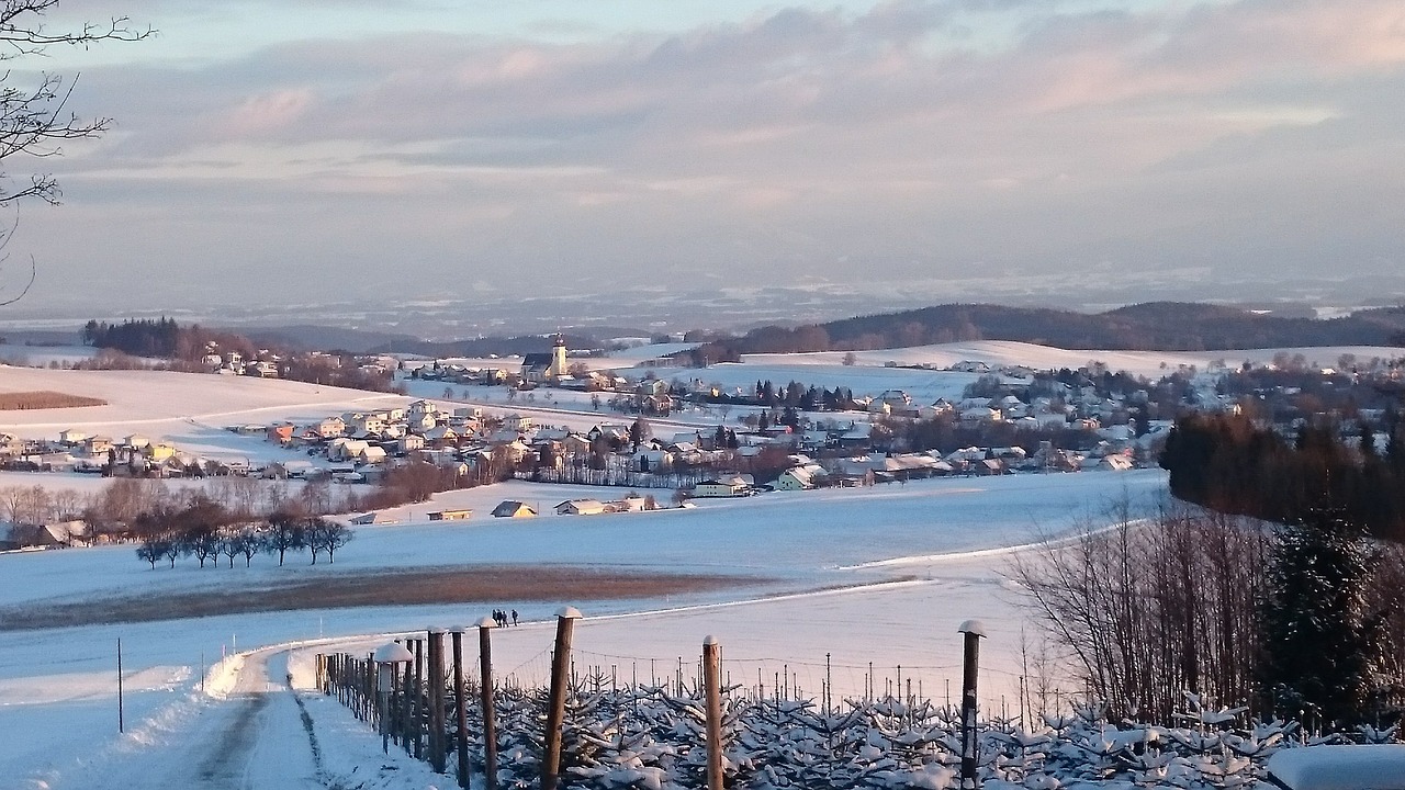 ottnang in winter panorama free photo