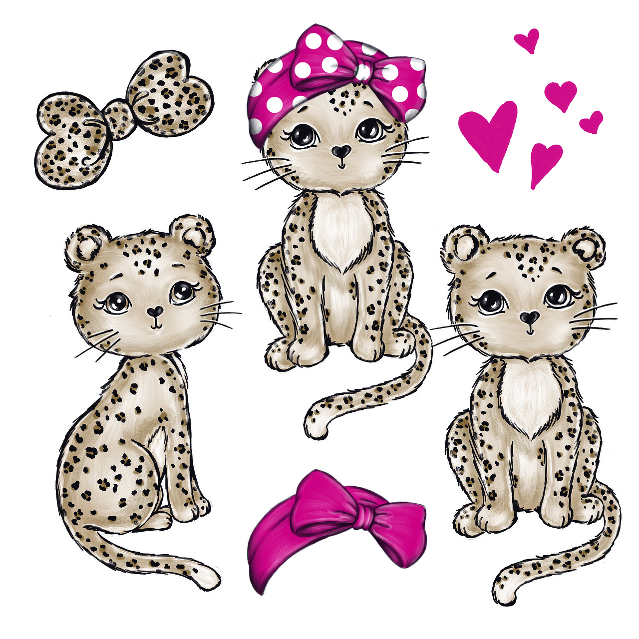 ounce  leopard  hearts free photo