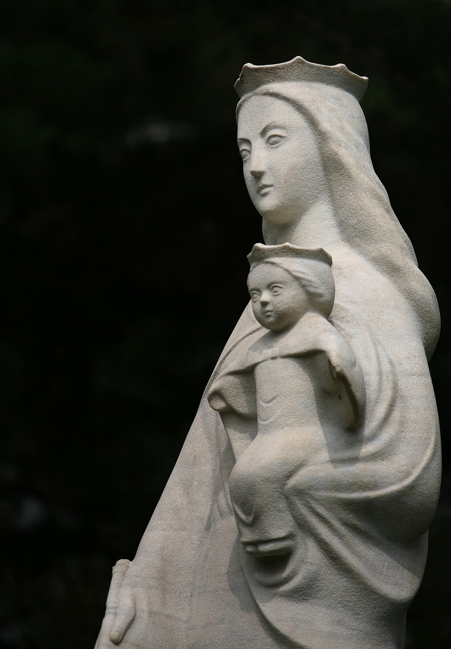 our lady sculpture marble free photo