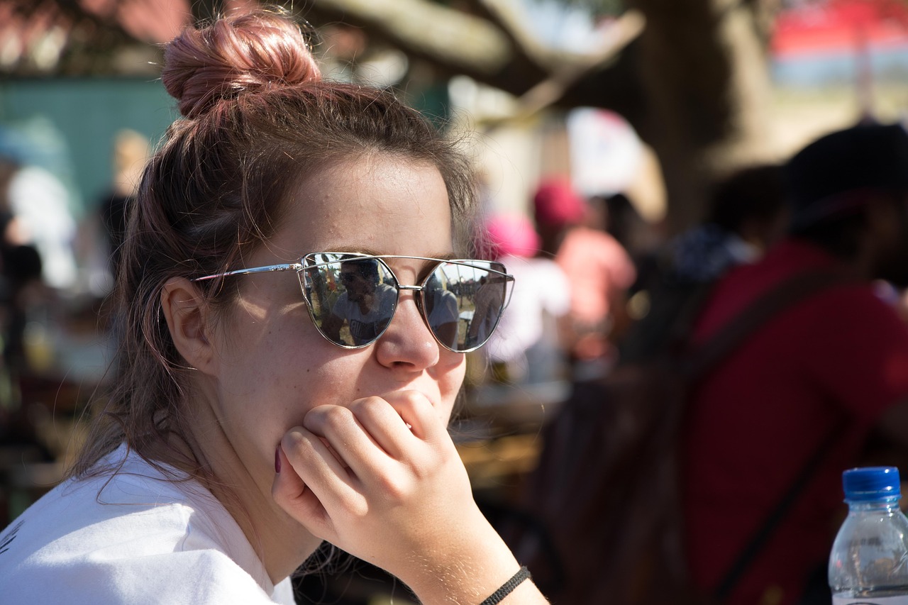 outdoor  girl  shades free photo