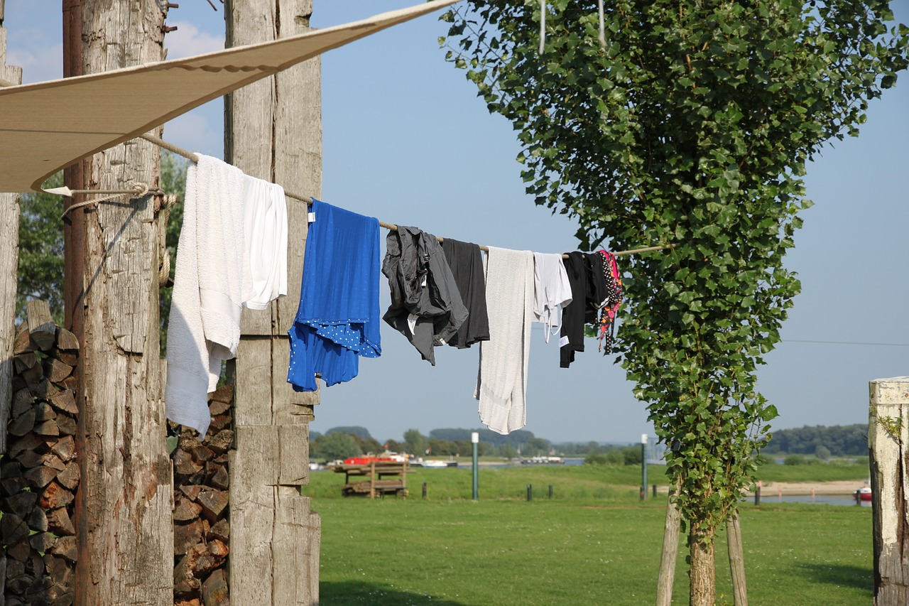 outdoor clothesline clothing free photo