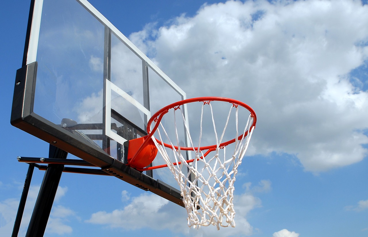outdoor basketball rim net free photo
