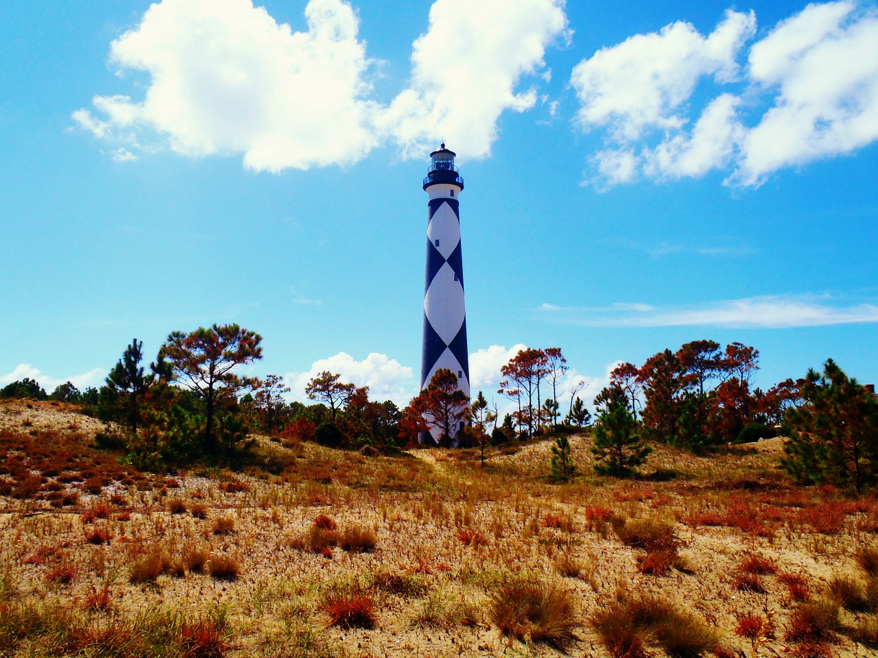 outer banks light house summer free photo