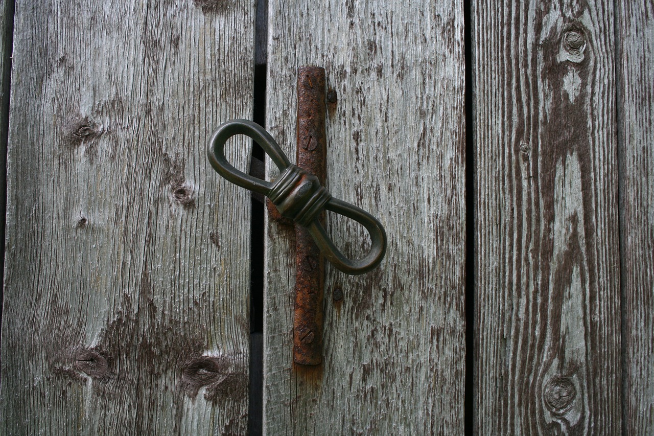 outhouse doorknob antique free photo