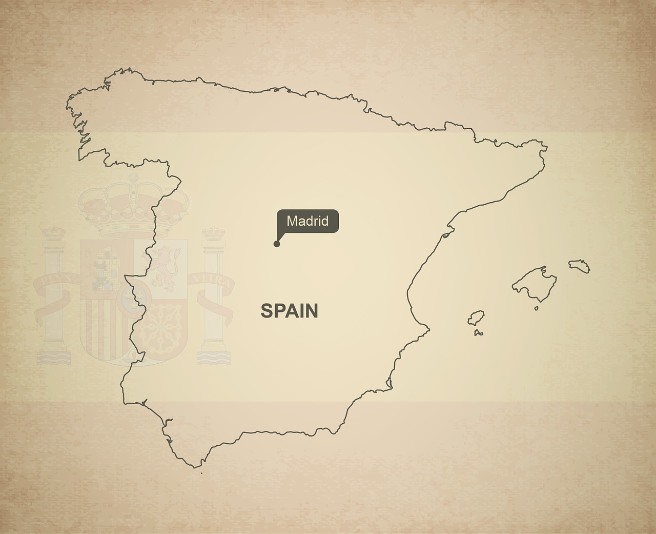 outline map spain free photo