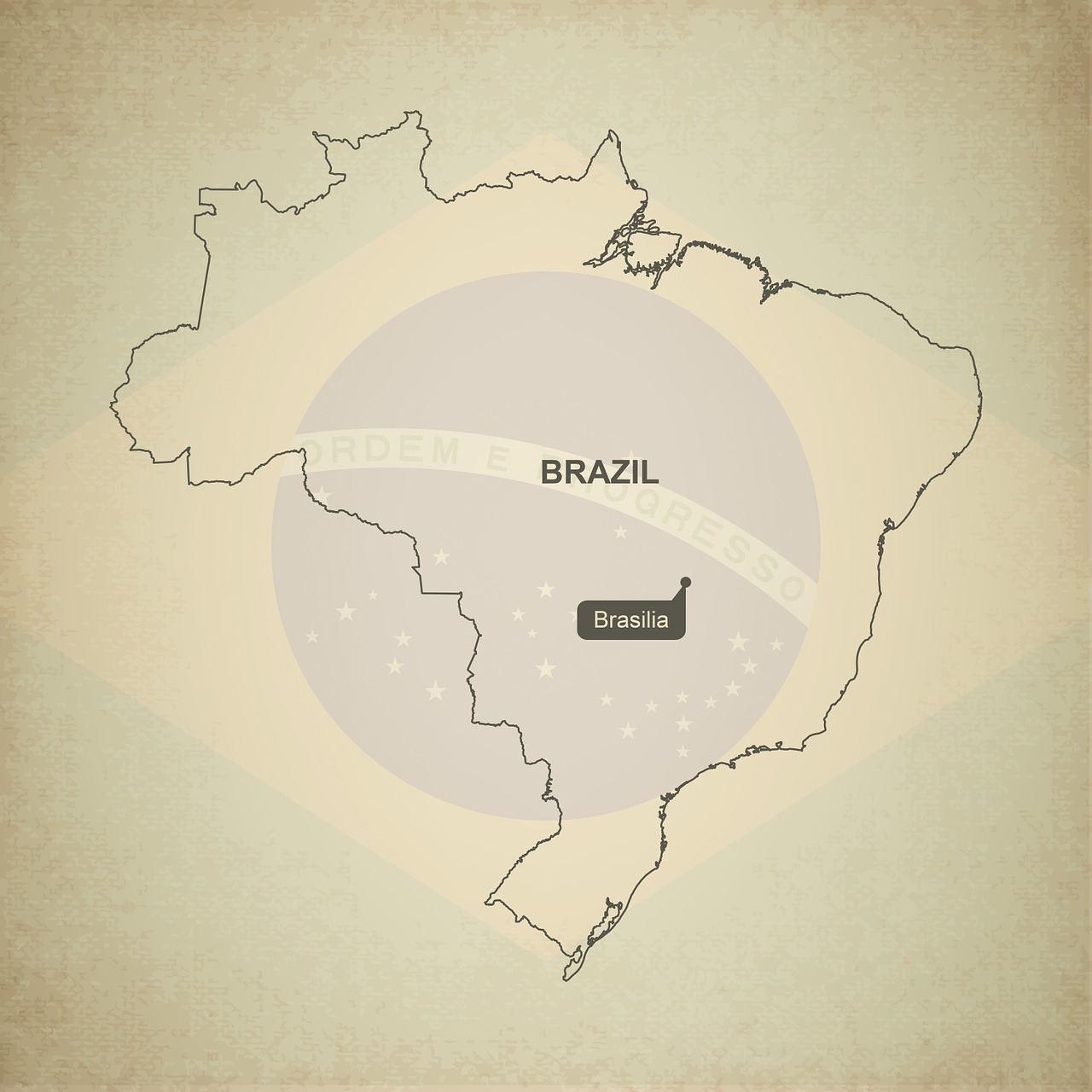 outline map brazil free photo