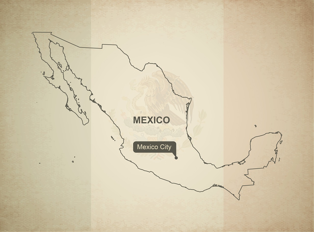 outline map mexico free photo