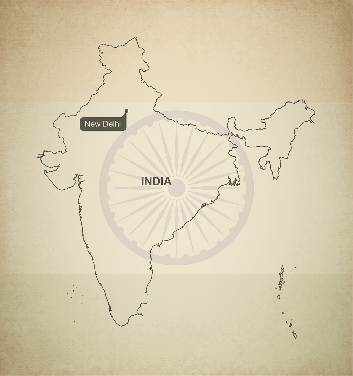 outline map india free photo