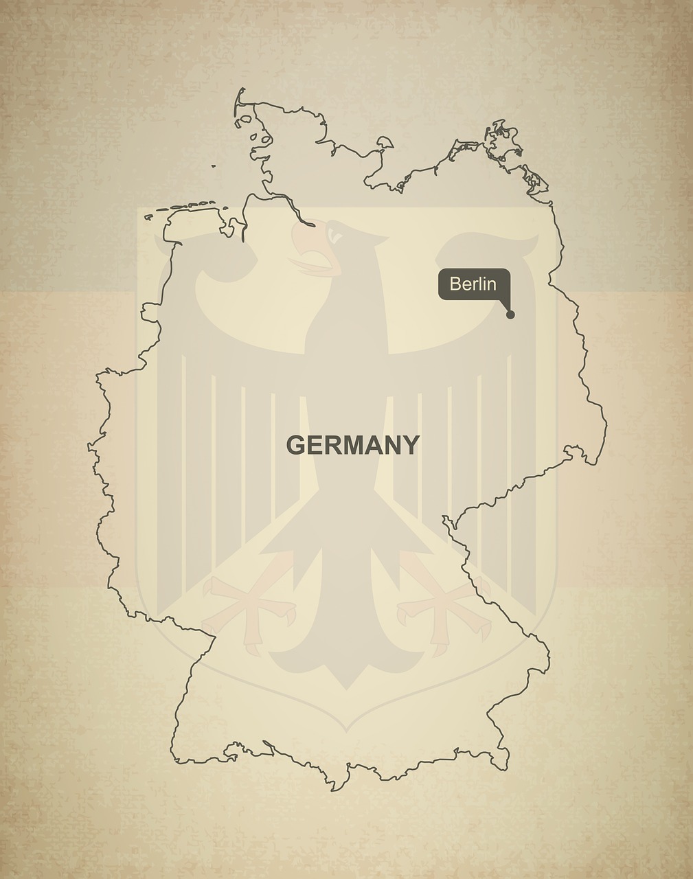 outline map germany free photo