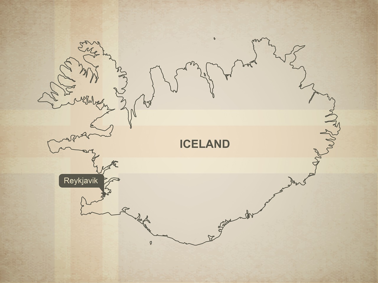 outline map iceland free photo