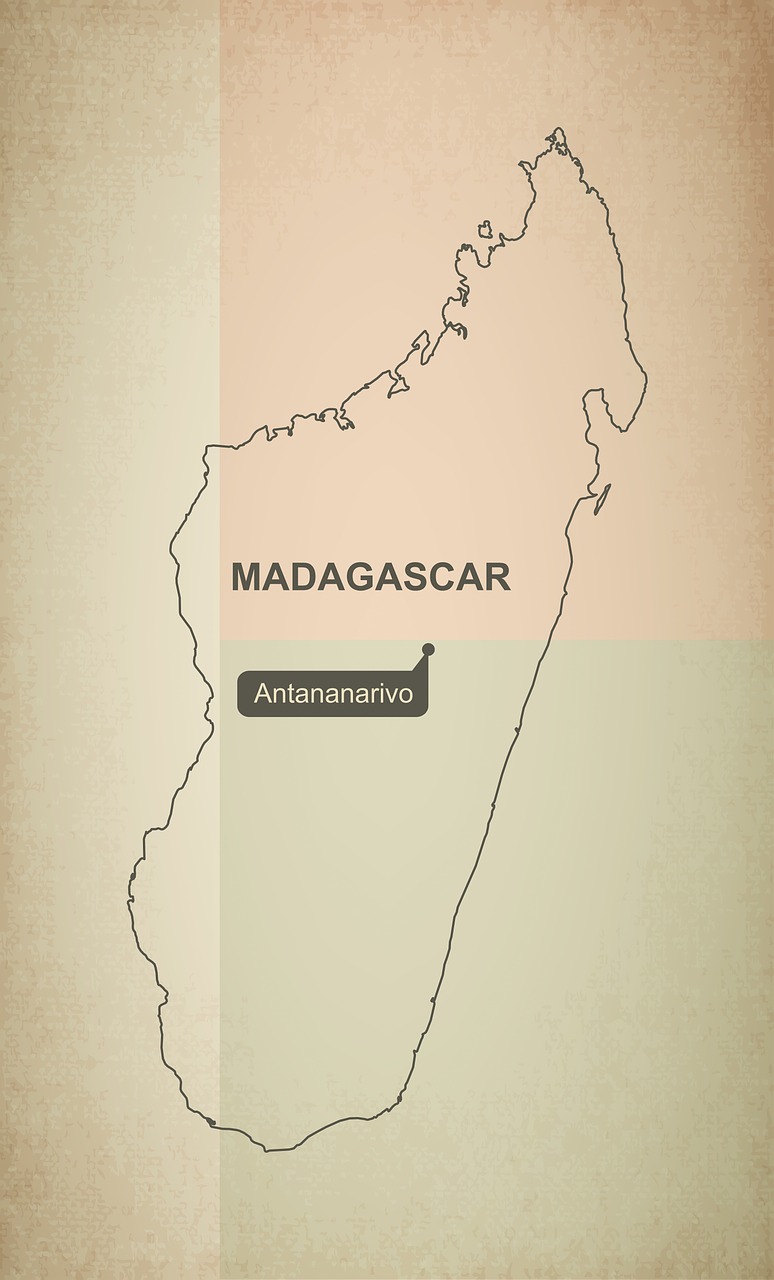 outline map madagascar free photo
