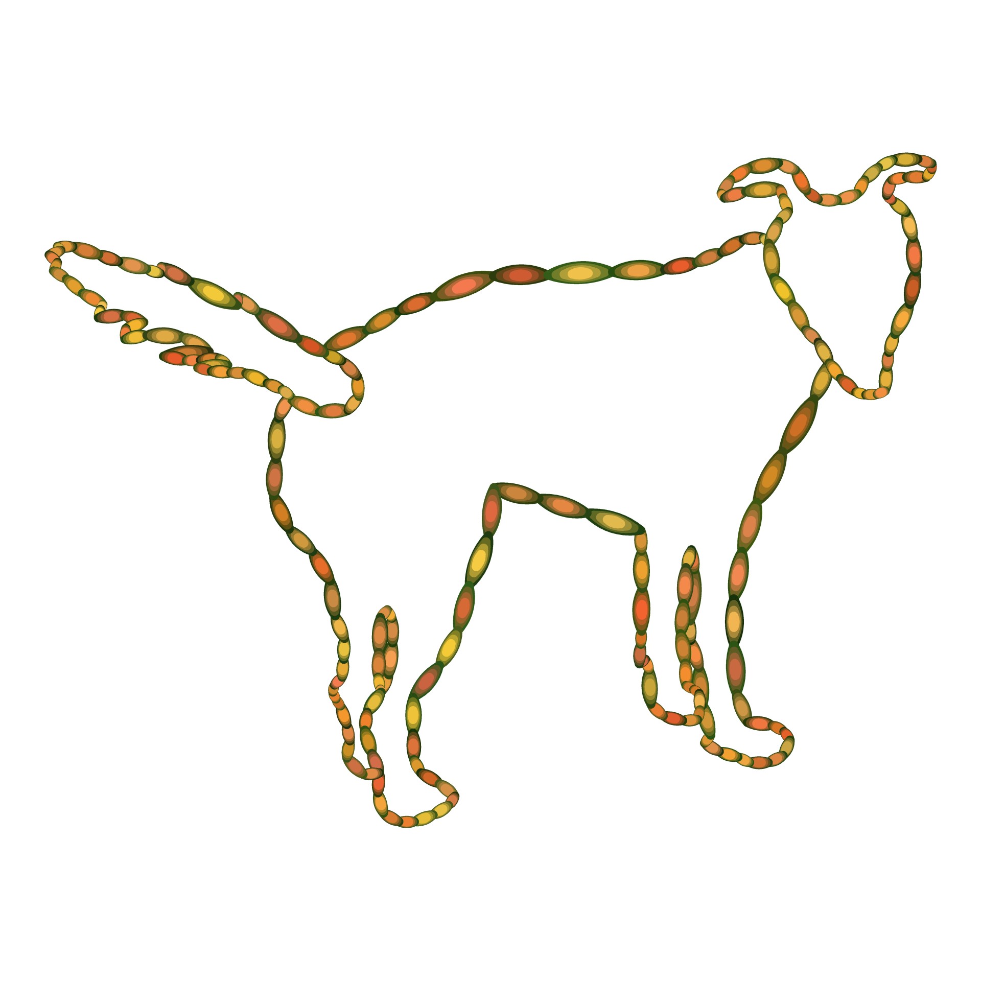 color outline dog free photo