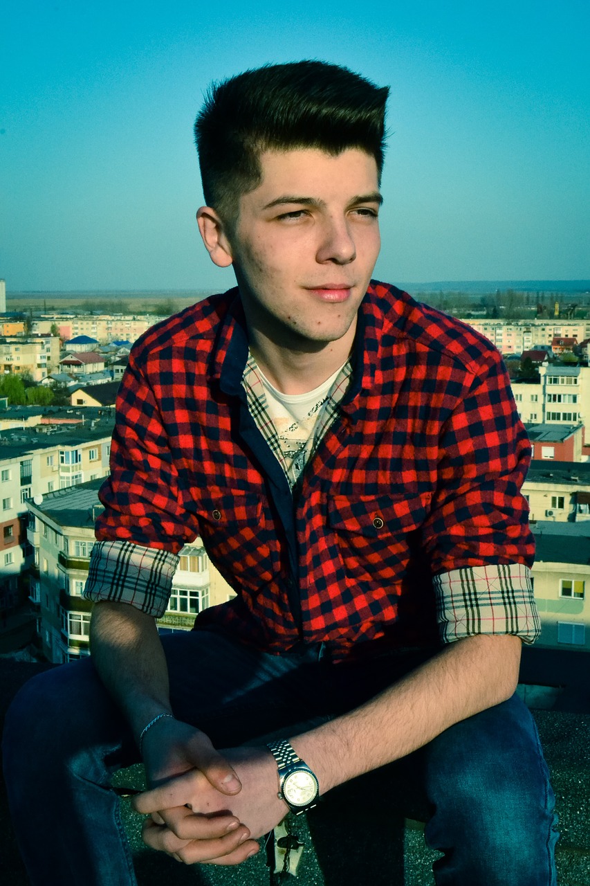 rooftop teenager urban free photo