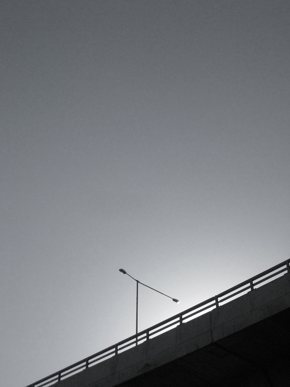 overpass lamp post black and white free photo