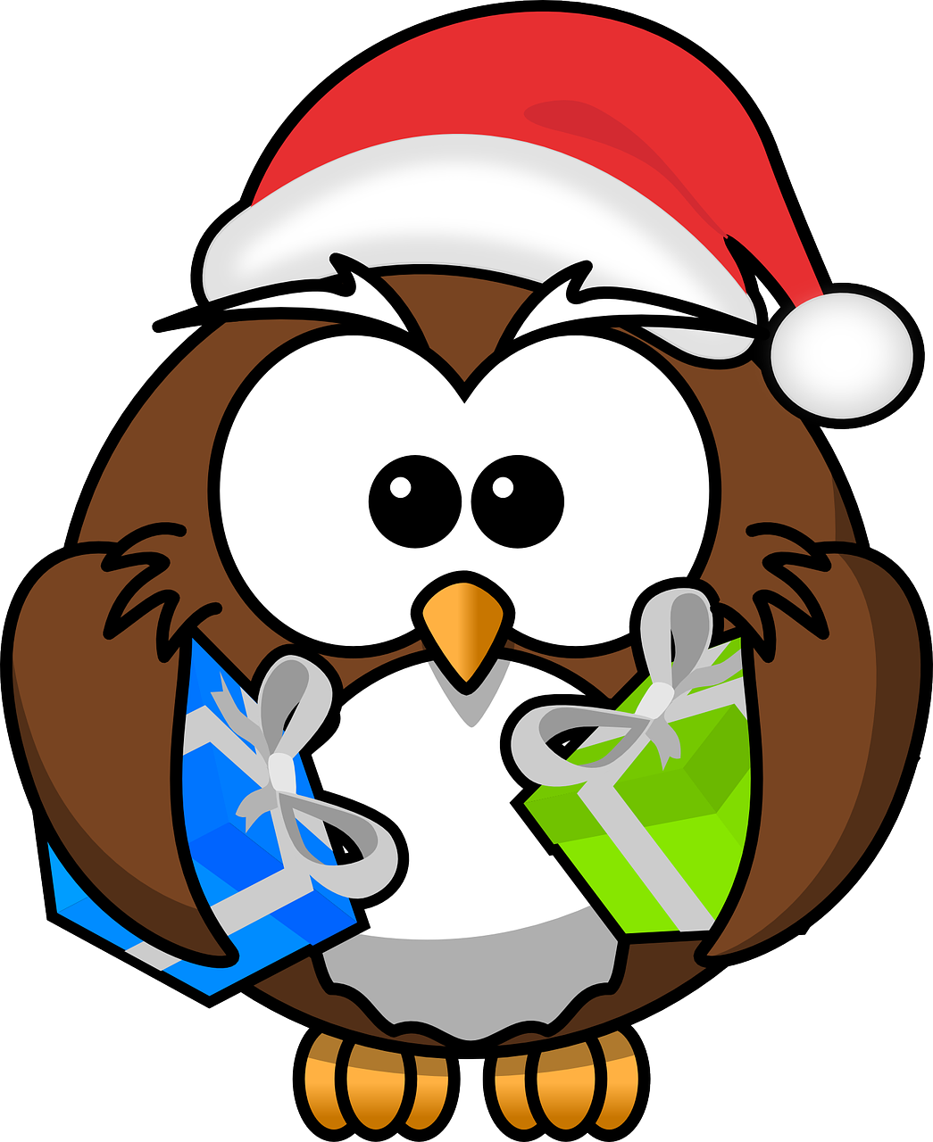 owl santa animal free photo