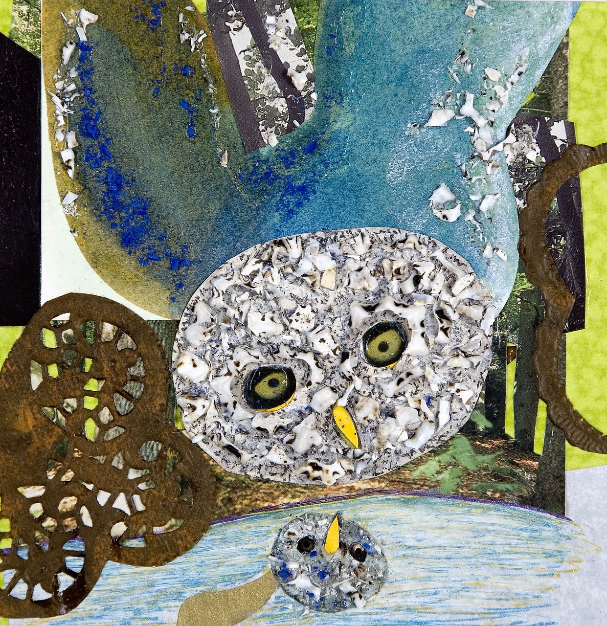 owl paperwork art free photo