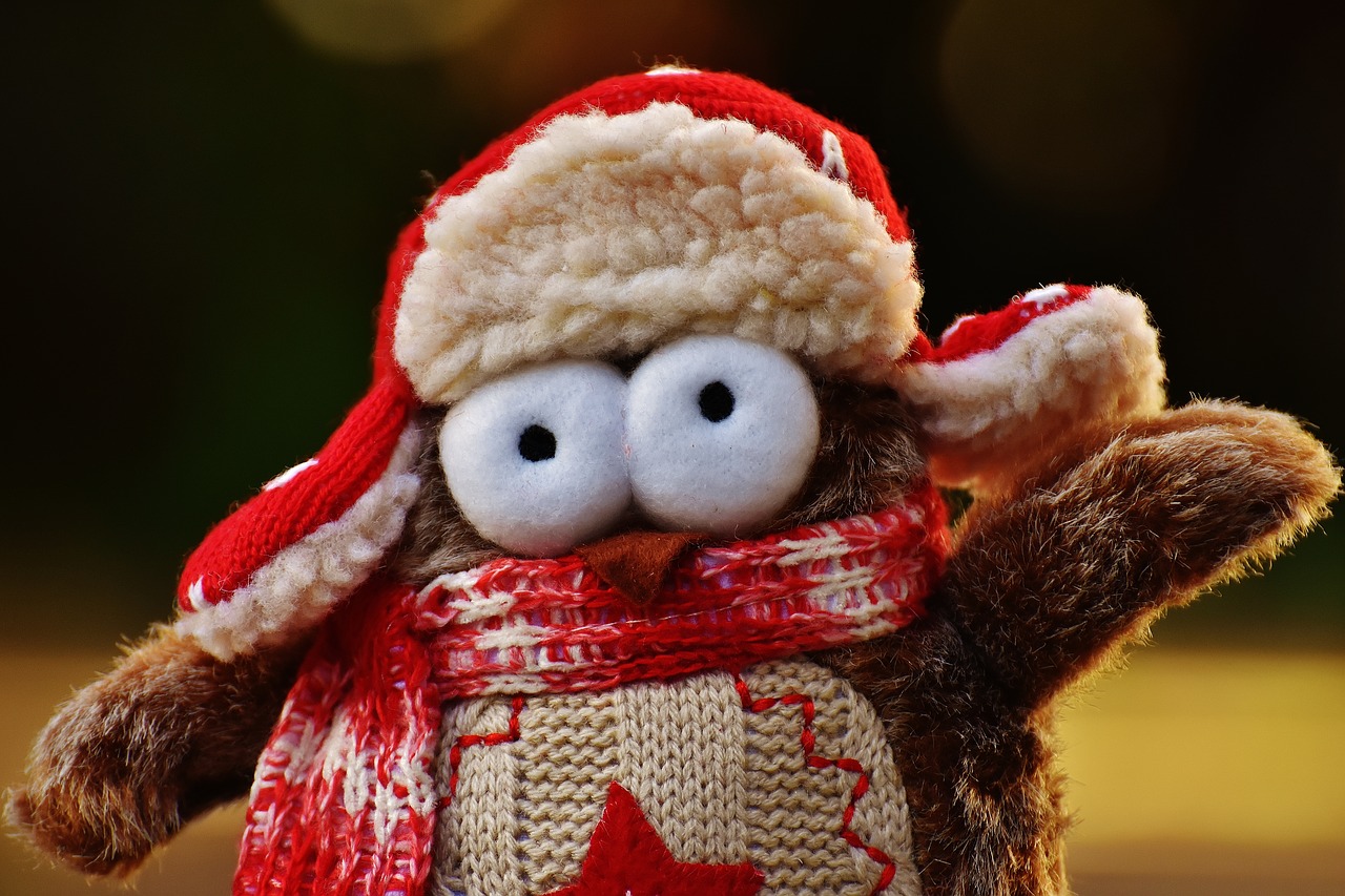 owl plush winter free photo