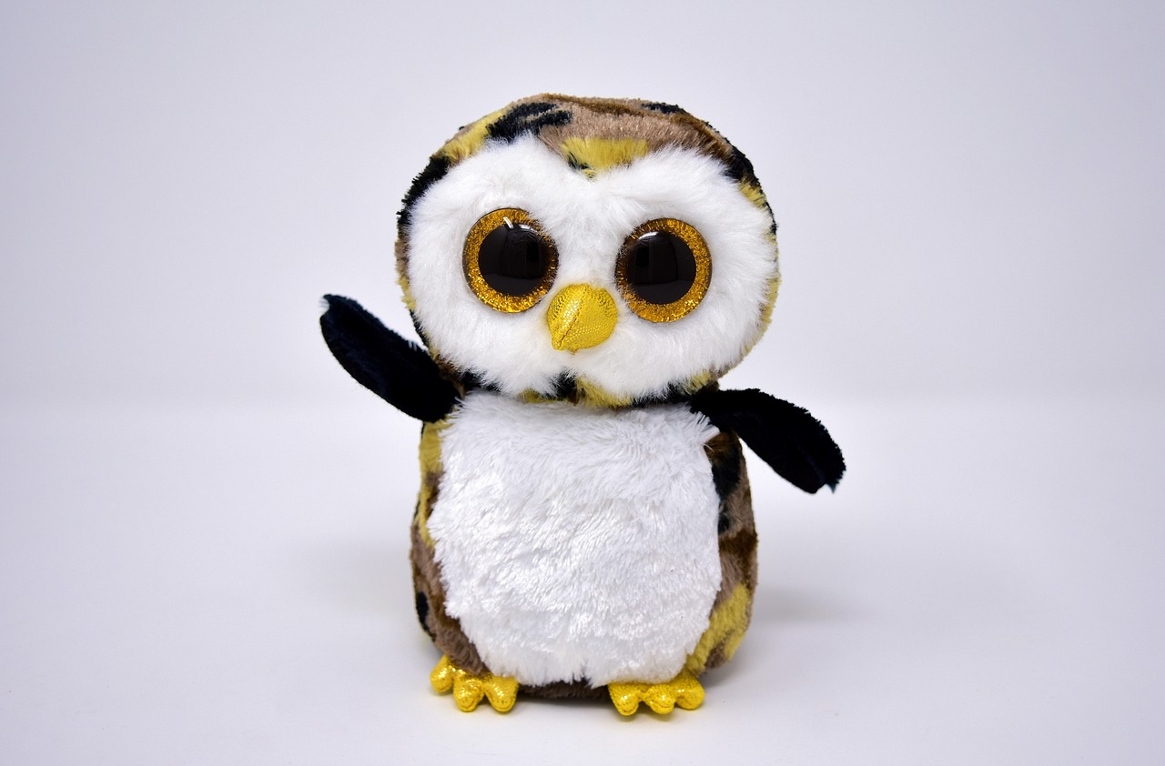owl glitter eyes soft toy free photo