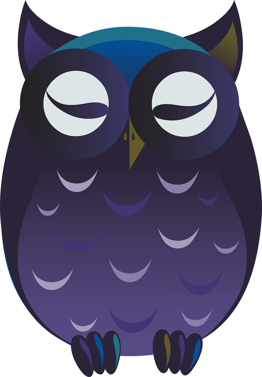 owl purple cartoon free photo