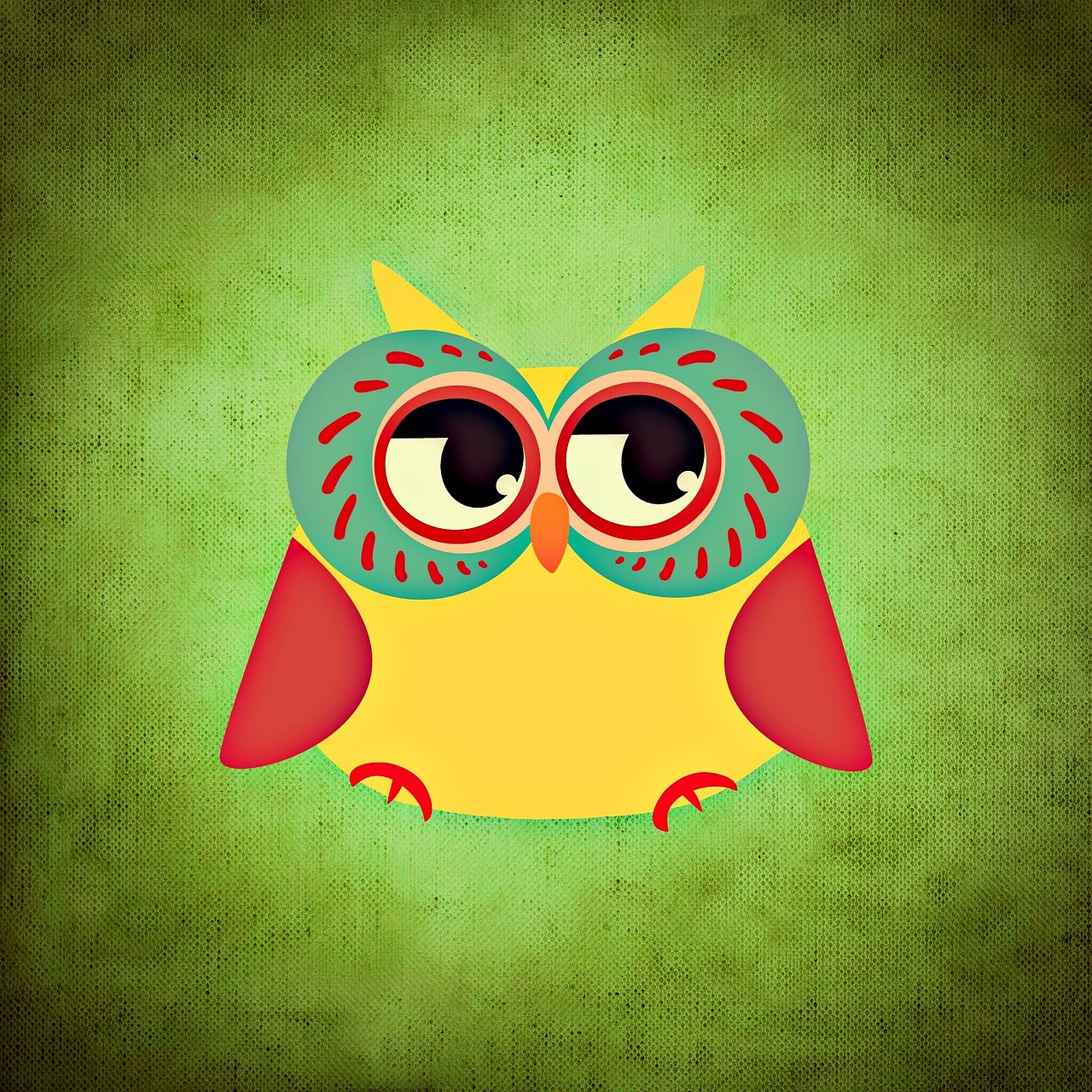 owl colorful funny free photo