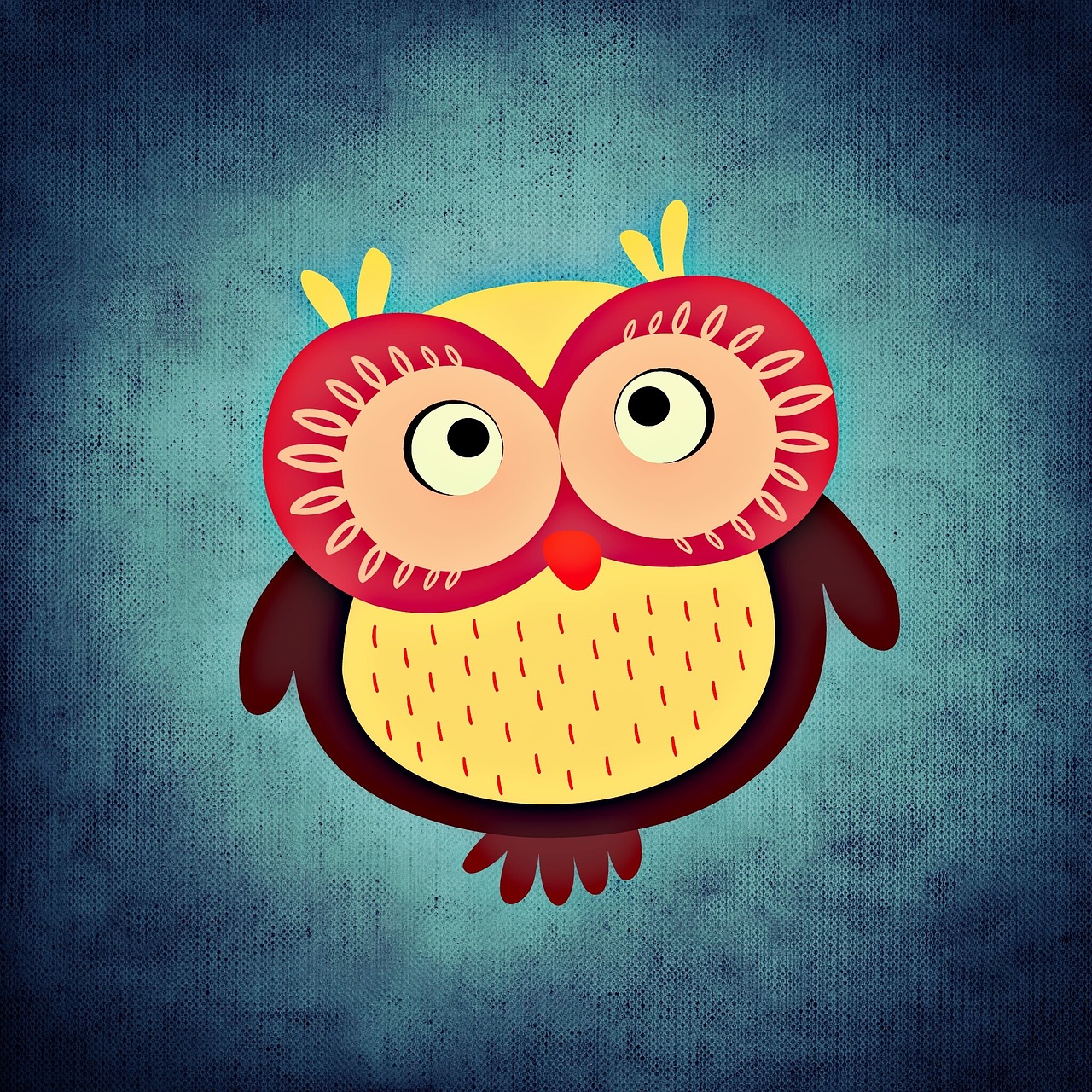 owl colorful funny free photo