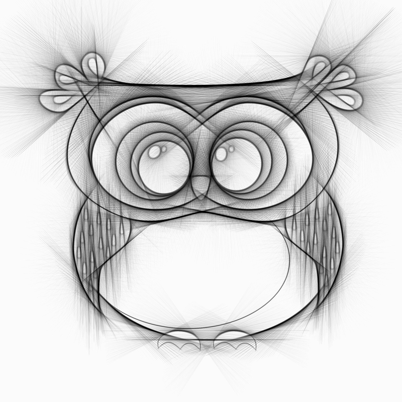 owl bird drawing free photo