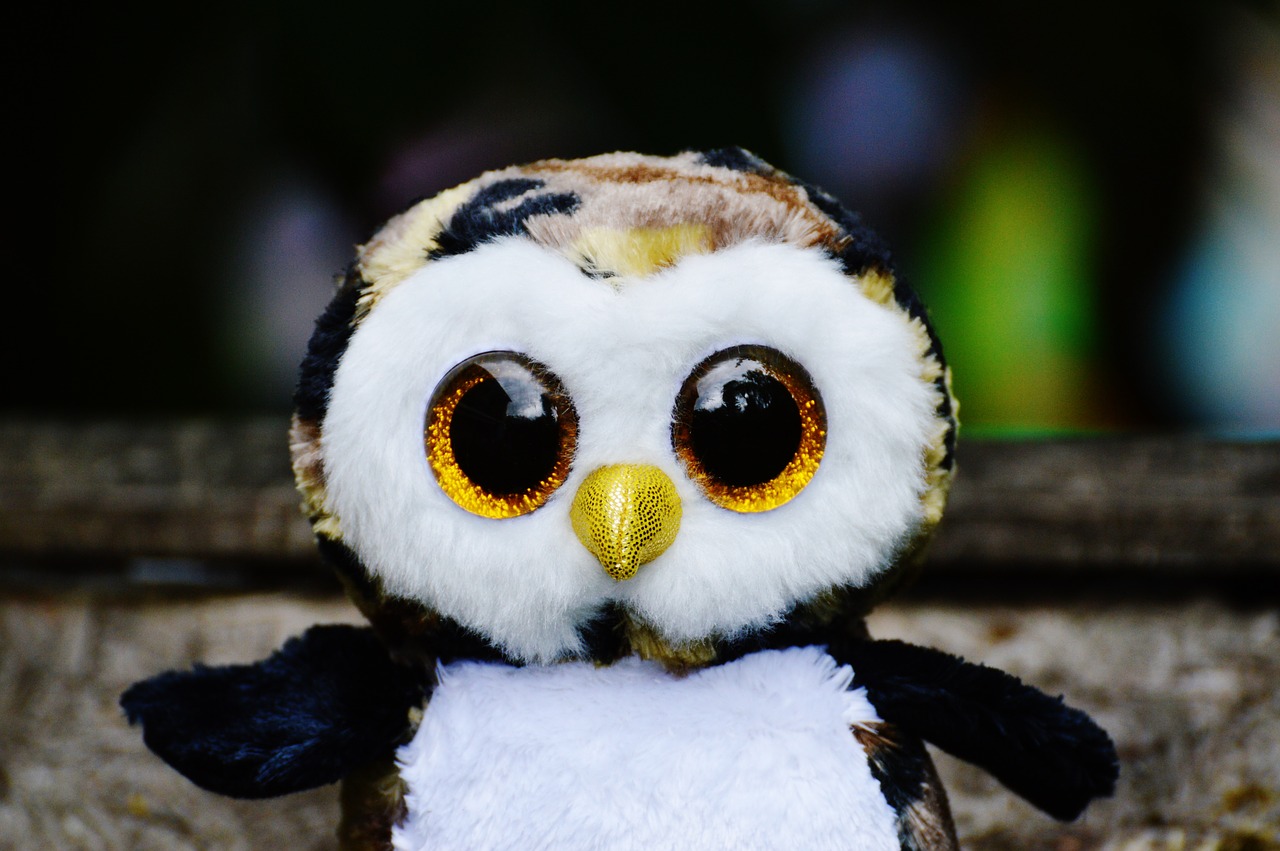 owl glitter stuffed animal free photo