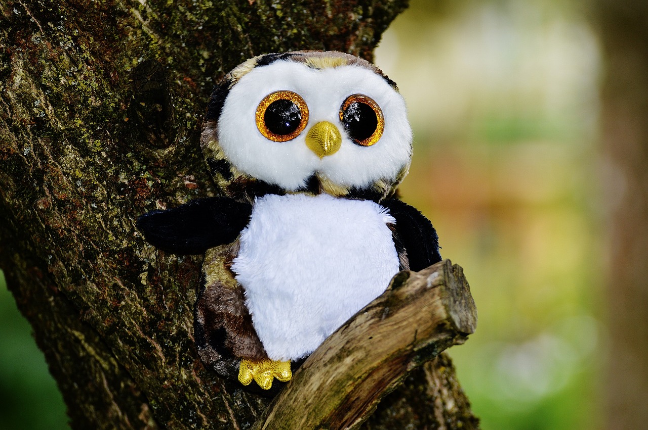 owl glitter stuffed animal free photo