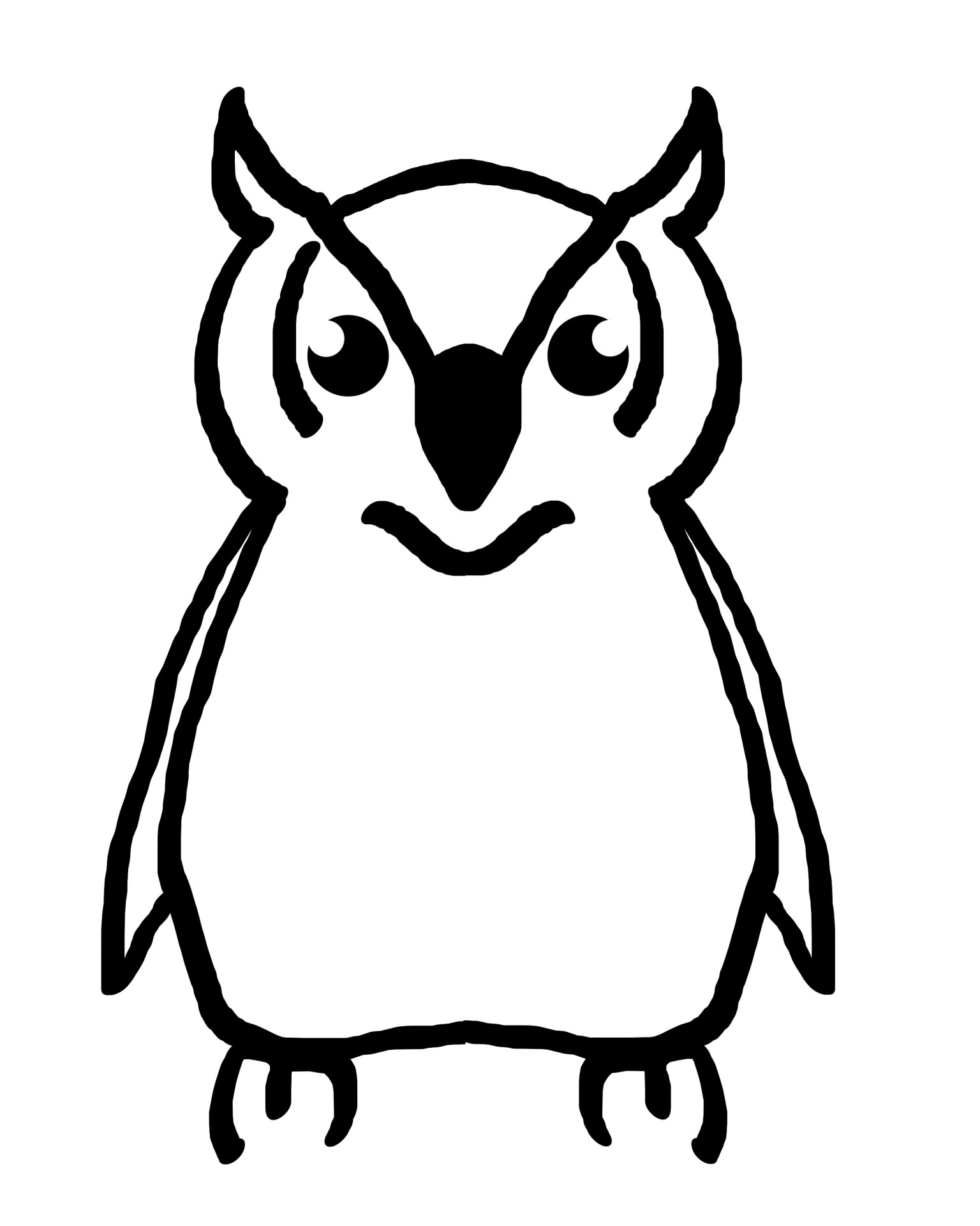 owl bird outline free photo