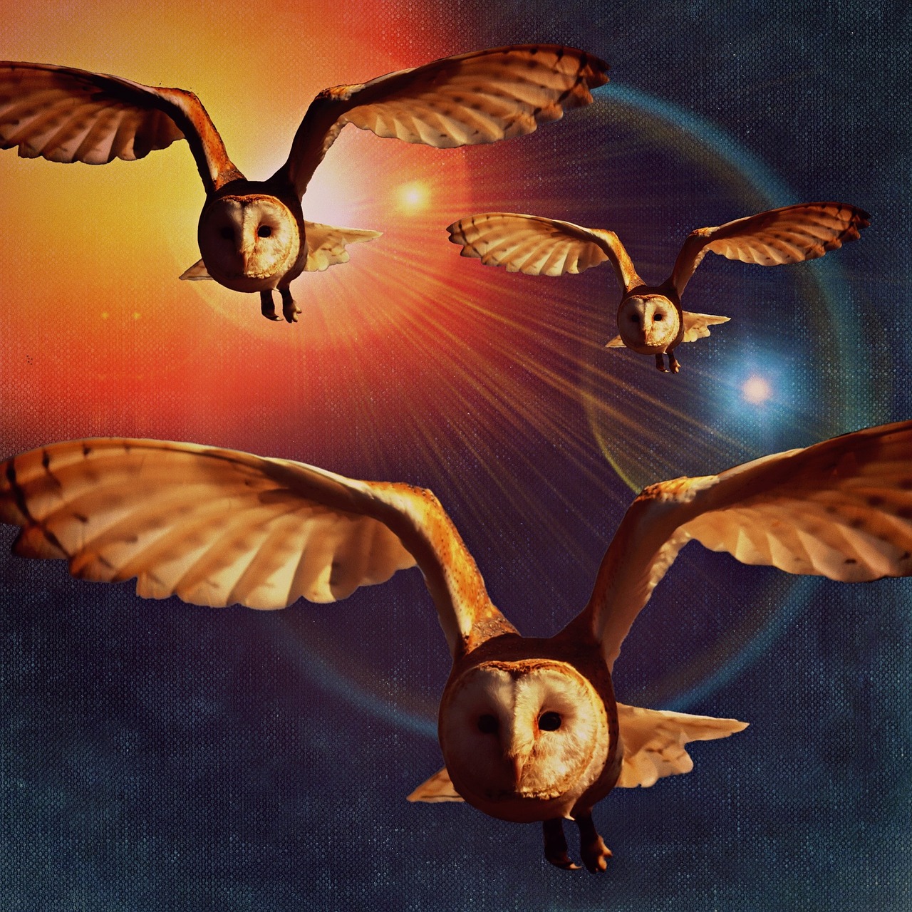 owls fly wing free photo