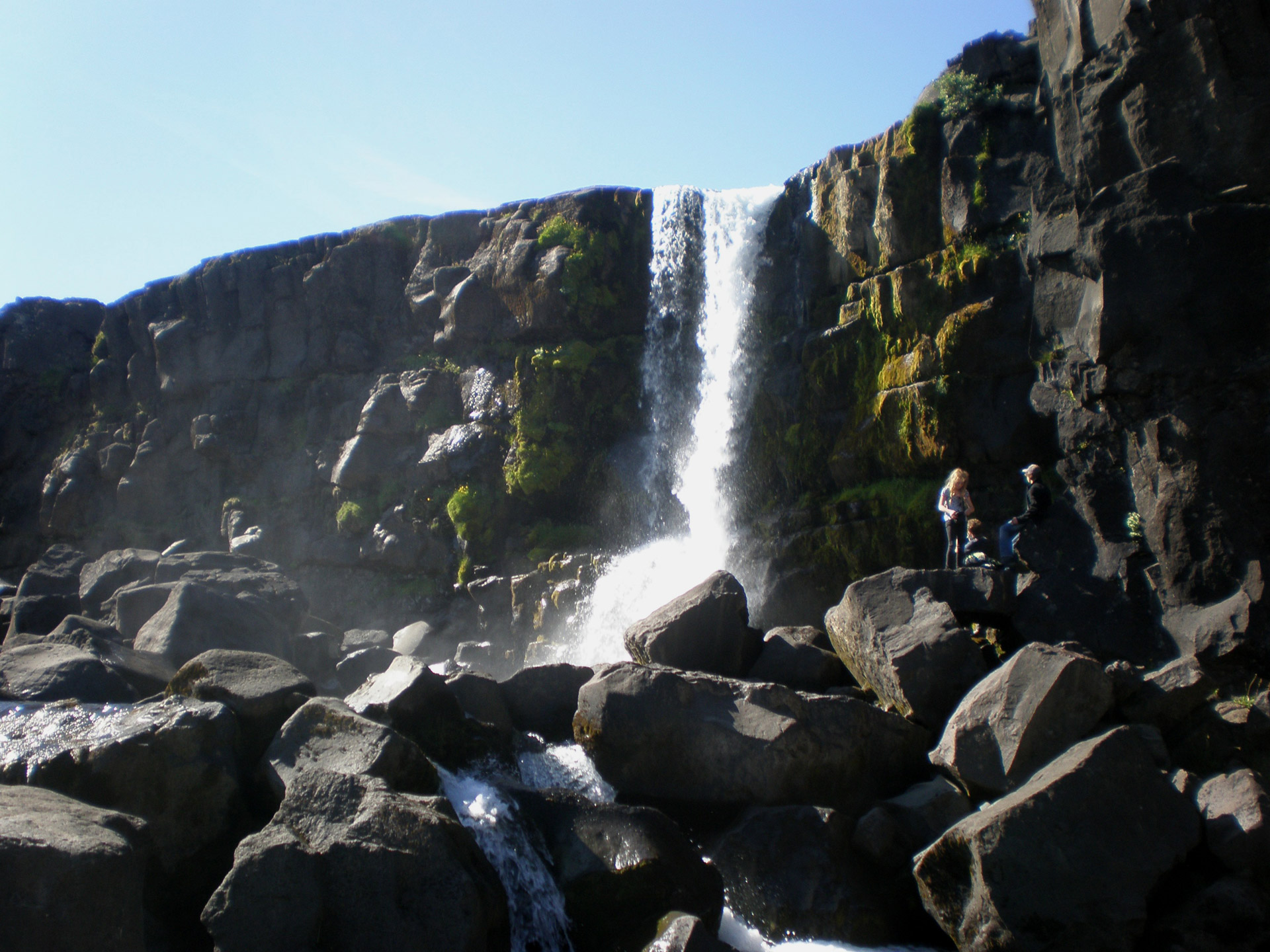 waterfall iceland oxararfoss free photo