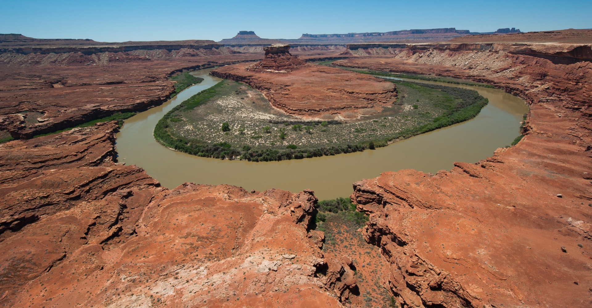 oxbow green river landscape free photo