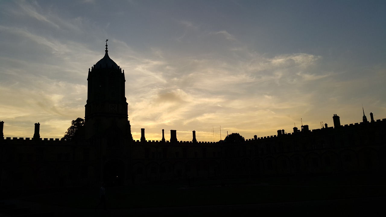 sunset oxford tower free photo