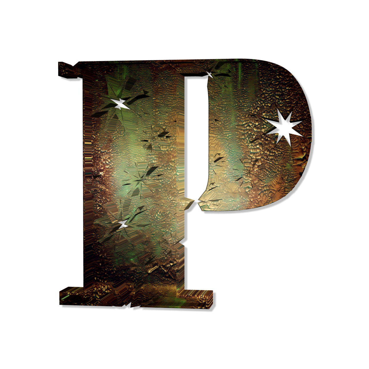 p letter 3d free photo