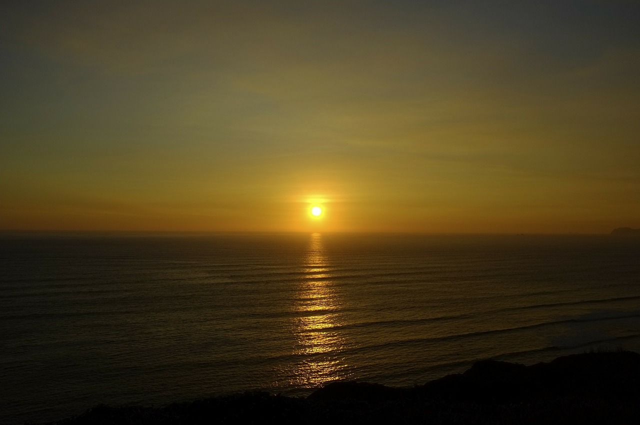 pacific ocean sunset free photo