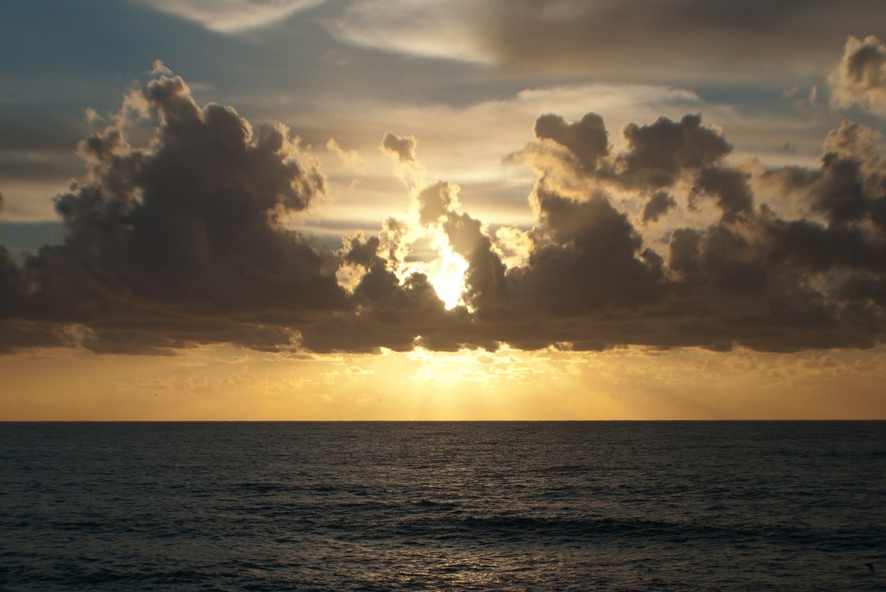 pacific ocean sunset landscape free photo